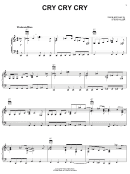 page one of Cry Cry Cry (Piano, Vocal & Guitar Chords (Right-Hand Melody))