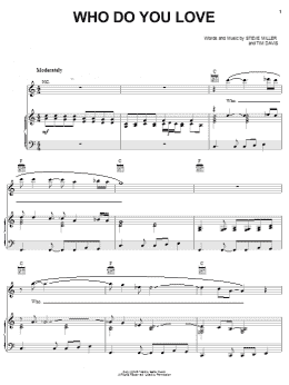 page one of Who Do You Love (Piano, Vocal & Guitar Chords (Right-Hand Melody))
