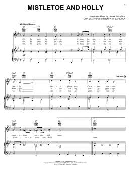 page one of Mistletoe And Holly (Piano, Vocal & Guitar Chords (Right-Hand Melody))