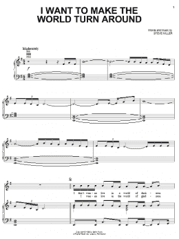 page one of I Want To Make The World Turn Around (Piano, Vocal & Guitar Chords (Right-Hand Melody))
