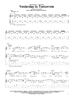 page one of Yesterday To Tomorrow (Guitar Tab)