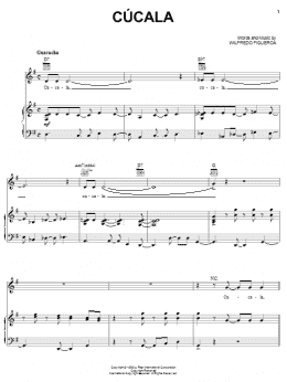 page one of Cucala (Piano, Vocal & Guitar Chords (Right-Hand Melody))