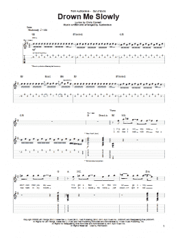 page one of Drown Me Slowly (Guitar Tab)