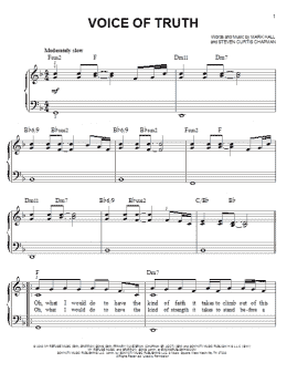page one of Voice Of Truth (Easy Piano)