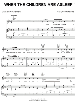page one of When The Children Are Asleep (from Carousel) (Piano, Vocal & Guitar Chords (Right-Hand Melody))