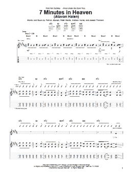page one of 7 Minutes In Heaven (Atavan Halen) (Guitar Tab)