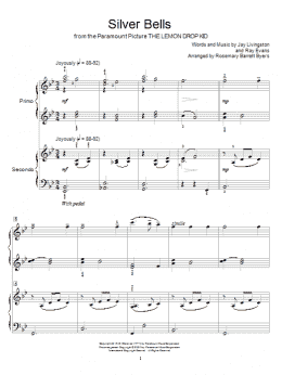 page one of Silver Bells (Piano Duet)