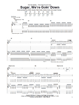 page one of Sugar, We're Goin' Down (Guitar Tab)