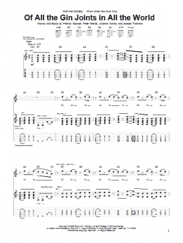 page one of Of All The Gin Joints In All The World (Guitar Tab)
