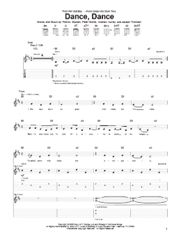 page one of Dance, Dance (Guitar Tab)