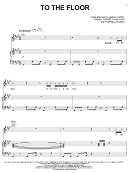 page one of To The Floor (Piano, Vocal & Guitar Chords (Right-Hand Melody))