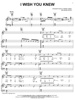 page one of I Wish You Knew (Piano, Vocal & Guitar Chords (Right-Hand Melody))