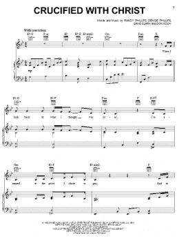 page one of Crucified With Christ (Piano, Vocal & Guitar Chords (Right-Hand Melody))