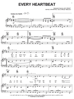page one of Every Heartbeat (Piano, Vocal & Guitar Chords (Right-Hand Melody))