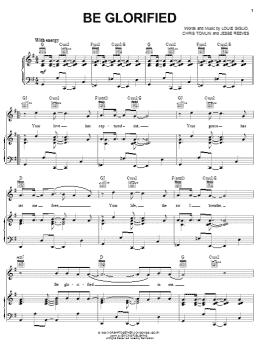 page one of Be Glorified (Piano, Vocal & Guitar Chords (Right-Hand Melody))