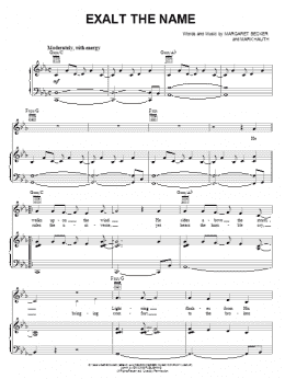 page one of Exalt The Name (Piano, Vocal & Guitar Chords (Right-Hand Melody))