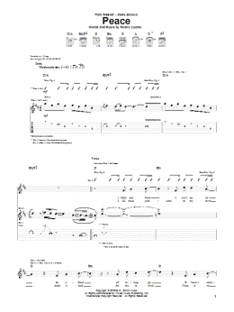 page one of Peace (Guitar Tab)