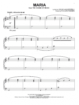 page one of Maria (from The Sound of Music) (Piano Solo)