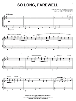 page one of So Long, Farewell (from The Sound of Music) (Piano Solo)