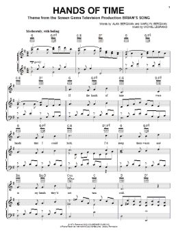 page one of Hands Of Time (Piano, Vocal & Guitar Chords (Right-Hand Melody))