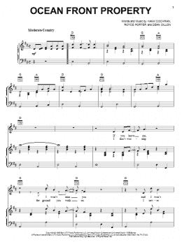 page one of Ocean Front Property (Piano, Vocal & Guitar Chords (Right-Hand Melody))
