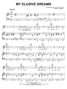 page one of My Elusive Dreams (Piano, Vocal & Guitar Chords (Right-Hand Melody))