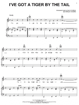 page one of I've Got A Tiger By The Tail (Piano, Vocal & Guitar Chords (Right-Hand Melody))