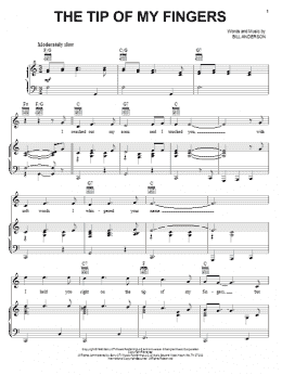 page one of The Tip Of My Fingers (Piano, Vocal & Guitar Chords (Right-Hand Melody))