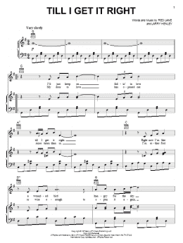 page one of Till I Get It Right (Piano, Vocal & Guitar Chords (Right-Hand Melody))