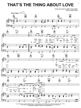 page one of That's The Thing About Love (Piano, Vocal & Guitar Chords (Right-Hand Melody))