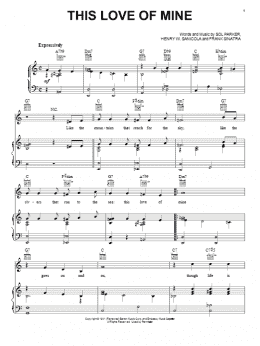 page one of This Love Of Mine (Piano, Vocal & Guitar Chords (Right-Hand Melody))