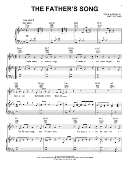 page one of The Father's Song (Piano, Vocal & Guitar Chords (Right-Hand Melody))