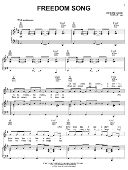 page one of Freedom Song (Piano, Vocal & Guitar Chords (Right-Hand Melody))
