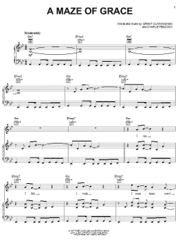 page one of A Maze Of Grace (Piano, Vocal & Guitar Chords (Right-Hand Melody))