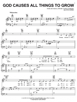 page one of God Causes All Things To Grow (Piano, Vocal & Guitar Chords (Right-Hand Melody))