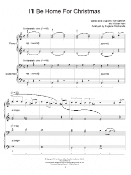 page one of I'll Be Home For Christmas (Piano Duet)
