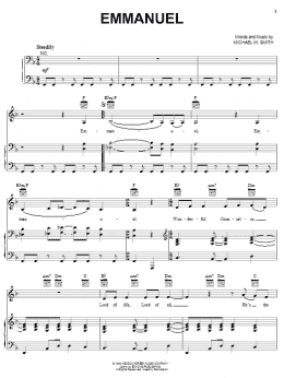 page one of Emmanuel (Piano, Vocal & Guitar Chords (Right-Hand Melody))