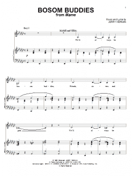 page one of Bosom Buddies (Piano & Vocal)