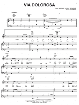 page one of Via Dolorosa (Piano, Vocal & Guitar Chords (Right-Hand Melody))