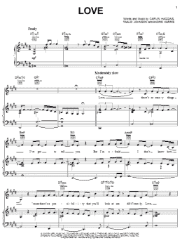 page one of Love (Piano, Vocal & Guitar Chords (Right-Hand Melody))