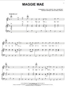 page one of Maggie Mae (Piano, Vocal & Guitar Chords (Right-Hand Melody))