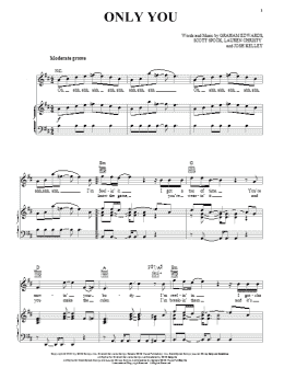 page one of Only You (Piano, Vocal & Guitar Chords (Right-Hand Melody))