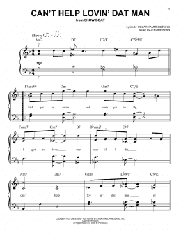 page one of Can't Help Lovin' Dat Man (Easy Piano)
