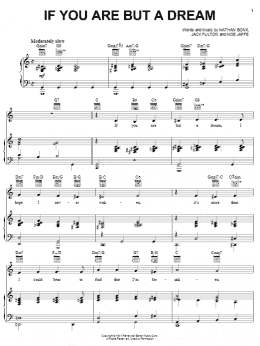page one of If You Are But A Dream (Piano, Vocal & Guitar Chords (Right-Hand Melody))