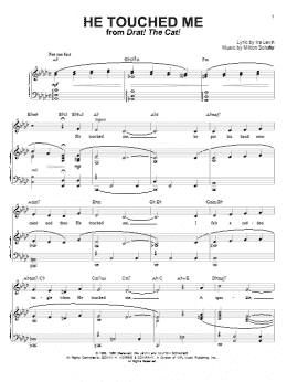 page one of He Touched Me (Piano & Vocal)