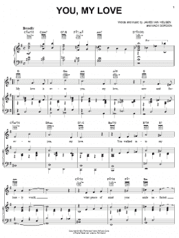 page one of You, My Love (Piano, Vocal & Guitar Chords (Right-Hand Melody))