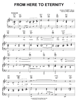 page one of From Here To Eternity (Piano, Vocal & Guitar Chords (Right-Hand Melody))