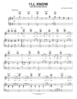 page one of I'll Know (Piano, Vocal & Guitar Chords (Right-Hand Melody))