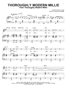 page one of Thoroughly Modern Millie (Piano & Vocal)