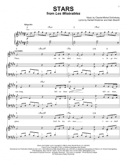 page one of Stars (Piano & Vocal)